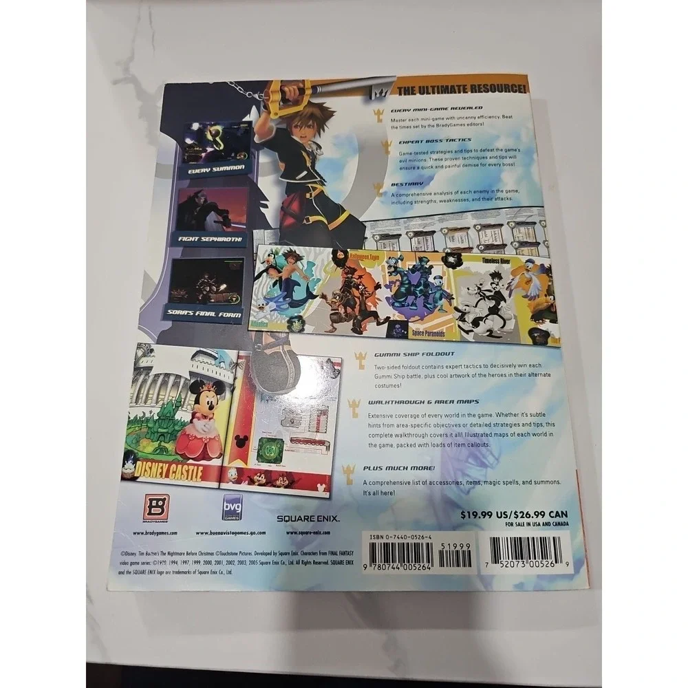 Brady Games - Kingdom Hearts II - Signature Series Guide PS2 W/ Poster Damaged